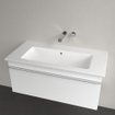 Villeroy & Boch Venticello Lavabo pour meuble avec lavabo au centre 100x50cm sans trou pour robinetterie avec trop plein blanc 1025124