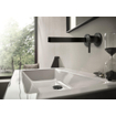 Hansgrohe Finoris Mitigeur de lavabo - monocommande - encastré - saillie 22,8 cm - bonde de vidage - chrome noir brossé SW1388353