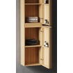 Saniclass Terra Armoire Haute - 170x35x40cm - coins arrondis - 2 portes - bois de sable SW1418394