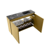 MONDIAZ TURE-DLUX Meuble WC 80 cm Oro. EDEN lavabo Lava position à droite. Avec 1 trou de robinet. SW1103980