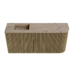 Mondiaz JOYA-DLUX 91.6cm meuble de toilette - arrondi droit couleur Dusk - Vasque FAYE position Gauche Sans trou de robinet couleur Arena. SW1425772