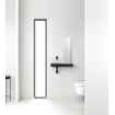 Clou Mini Wash Me fontein 56x19cm zonder kraangat rechts Keramiek Zwart mat SW9318