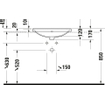 Duravit d-neo meuble sous-vasque 60x44x17cm 1 trou pour robinetterie rectangulaire céramique blanc SW640396