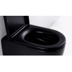 QeramiQ Dely Swirl Pack WC suspendu - 36.5x53.0cm - à fond creux - rimless - abattant softclose 40mm- noir mat SW1209526