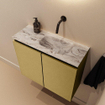 MONDIAZ TURE-DLUX Meuble de toilettes 60 cm Oro. EDEN vasque Glace position droite. Sans trou de robinet. SW1103447