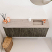 Mondiaz JOYA-DLUX 101.6cm toiletmeubel - ronding links kleur Shadow - Wastafel FAYE positie Rechts 1 kraangat kleur Saba. SW1425154