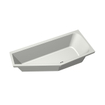 Xenz Lagoon Baignoire d'angle - 170x75x48 - bonde au milieu - Droite - Compact - acrylique - blanc mat SW102980