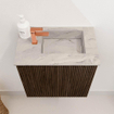Mondiaz JOYA-DLUX Meuble de toilette 40cm - couleur Walnut - Vasque FAYE position Droite 1 trou de robinet couleur Glace SW1422335