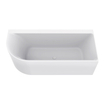 Wiesbaden Zenn baignoire d'angle droite 180 x 80 cm acrylique brillant blanc avec vidage brillant blanc SW1158952