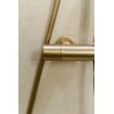 Fortifura Calvi Ensemble de douche thermostatique avec Tête de douche pluie ronde de 25 cm et douchette à main, en laiton brossé PVD SW788000