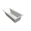 Xenz Kristal baignoire encastrable - 170x75cm - avec trop-plein - sans bonde - Acrylique Blanc SW378441