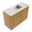 Mondiaz JOYA-DLUX 60cm meuble de salle de bains - couleur Oak - Vasque FAYE position Milieu Sans trou de robinet couleur Ostra. SW1422170