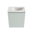 MONDIAZ TURE-DLUX Meuble toilette - 40cm - Greey - EDEN - vasque Ostra - position droite - 1 trou de robinet SW1104853