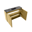 MONDIAZ TURE-DLUX Meuble de toilettes 80 cm Oro. EDEN lavabo Lava position milieu. Sans trou de robinet. SW1103948