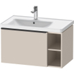 Duravit D-Neo wastafelonderkast 78.4x44x45.2cm 1 lade met softclose Taupe Mat OUTLETSTORE STORE25589