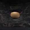 FugaFlow Efficiente Pietra Ensemble lave-mains - 40x22x10cm - trou de robinet à droite - robinet de lave-mains cuivre brossé PVD - bouchon de vidange - siphon abaissé - Dark Emporador SW1448158