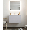 Mondiaz VICA Meuble Cale avec 2 tiroirs 80x50x45cm vasque lavabo Moon centre 1 trou de robinet SW410478