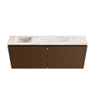 MONDIAZ TURE-DLUX meuble de toilettes 120 cm Rust. EDEN lavabo Frappe position gauche. Avec 1 trou de robinet. SW1102992