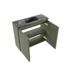 MONDIAZ TURE-DLUX Meuble de toilettes 60 cm Army. Lavabo EDEN Lava position centrale. Avec 1 trou de robinet. SW1103681