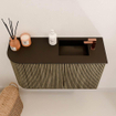 Mondiaz JOYA 71.6cm meuble de salle de bains - arrondi gauche couleur Dusk - Vasque FAYE position Droite 1 trou de robinet couleur Urban. SW1421704