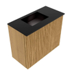 Mondiaz JOYA 50cm toiletmeubel - kleur Oak - Wastafel FAYE positie Links 1 kraangat kleur Urban. SW1421179