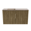 Mondiaz JOYA-DLUX 70cm toiletmeubel - kleur Dusk - Wastafel FAYE positie Links 1 kraangat kleur Saba. SW1426055