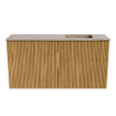 Mondiaz JOYA-DLUX 80cm toiletmeubel - kleur Oak - Wastafel FAYE positie Rechts 1 kraangat kleur Arena. SW1423857