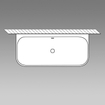 Villeroy & Boch Loop & friends baignoire demi-îlot - 180x80cm - Acrylique Pierre Blanche mate SW762356