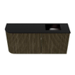 Mondiaz JOYA 91.6cm meuble de salle de bains - arrondi gauche couleur Shadow - Vasque FAYE position Droite 1 trou de robinet couleur Urban. SW1421575