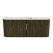 Mondiaz JOYA-DLUX Meuble de salle de bains 103.2cm - arrondis gauche et droite couleur Shadow - Vasque FAYE position Milieu 1 trou de robinet couleur Nata. SW1425007