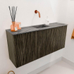 Mondiaz JOYA-DLUX 90cm meuble de salle de bains - couleur Shadow - Vasque FAYE position Milieu Sans trou de robinet couleur Sombra. SW1425196