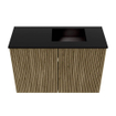 Mondiaz JOYA 60cm toiletmeubel - kleur Dusk - Wastafel FAYE positie Rechts Zonder kraangat kleur Urban. SW1421718