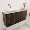 Mondiaz JOYA-DLUX 90cm meuble de salle de bains - couleur Shadow - Vasque FAYE position Gauche Sans trou de robinet couleur Opalo. SW1422930