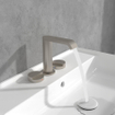 Villeroy & Boch Dawn Robinet de lavabo à trois trous - Matt Brushed Nickel (inox) SW974313