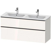 Duravit D-neo Meuble sous vasque 128x46.2x62.5cm 2 tiroirs Blanc haute brillance SW640866