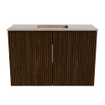 Mondiaz JOYA-DLUX 60cm meuble de salle de bains - couleur Walnut - Vasque FAYE position Milieu 1 trou de robinet couleur Saba SW1424633