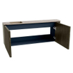 Mondiaz JOYA-DLUX 111.6cm toiletmeubel - ronding rechts kleur Shadow - Wastafel FAYE positie Links 1 kraangat kleur Arena. SW1424842