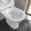 Villeroy & Boch O.novo Compact cuvette WC à poser pour réservoir attenant à chasse profonde DirectFlush 36x61cm - ceramic+ sans réservoir blanc SW68866
