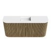 Mondiaz JOYA 93.2cm toiletmeubel - ronding links en rechts kleur Dusk - Wastafel FAYE positie Midden 1 kraangat kleur Talc. SW1421617