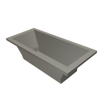 Baignoire Xenz Society - 170x75cm - avec trop-plein - sans bonde - Acrylique Ciment Mat SW102903