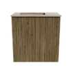 Mondiaz JOYA-DLUX 40cm toiletmeubel - kleur Dusk - Wastafel FAYE positie Links Zonder kraangat kleur Saba. SW1426038
