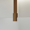 FortiFura Galeria Douche à l'italienne - 50x200cm - Verre dépoli - Bras plafond - Cuivre brossé SW957559
