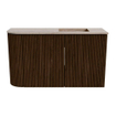 Mondiaz JOYA-DLUX Meuble de salle de bains 71,6cm - arrondi gauche couleur Walnut - Vasque FAYE position Droite 1 trou de robinet couleur Saba SW1424668