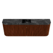 Mondiaz JOYA-DLUX 123.2cm toiletmeubel - ronding links en rechts kleur Ruby - Wastafel FAYE positie Midden Zonder kraangat kleur Lava. SW1423678
