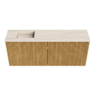 Mondiaz JOYA-DLUX 100cm meuble de toilette - couleur Chêne - Vasque FAYE position Gauche Sans trou de robinet couleur Meli. SW1423981
