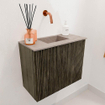 Mondiaz JOYA-DLUX Meuble de toilette 50cm - couleur Shadow - Lavabo FAYE position Milieu Sans trou de robinet couleur Saba SW1425093