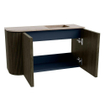 Mondiaz JOYA-DLUX Meuble WC 71,6 cm - arrondi à gauche couleur Shadow - Lavabo FAYE position à droite sans trou de robinet couleur Saba. SW1425135