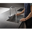 Hansgrohe Aquno 1-gr robinet de cuisine 170mm avec douchette extractible 3 jets chromé SW878838