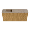 Mondiaz JOYA-DLUX 90cm toiletmeubel - kleur Oak - Wastafel FAYE positie Links 1 kraangat kleur Arena. SW1423889
