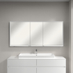 Villeroy & Boch My View Now armoire de toilette avec miroir - avec 3 portes avec éclairage LED et éclairage de lavabo 160x75x16.8cm - avec interrupteur à capteur SW702118